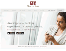 Tablet Screenshot of marquisbank.com